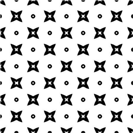 Geometric vector pattern with triangular elements. Seamless abstract ornament for wallpapers and backgrounds. Black and white colors.のイラスト素材