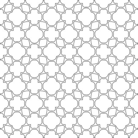 Geometric vector pattern with triangular elements. Seamless abstract ornament for wallpapers and backgrounds. Black and white colors.のイラスト素材