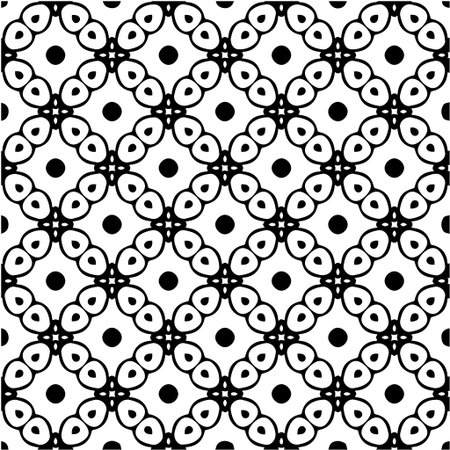 Geometric vector pattern with triangular elements. Seamless abstract ornament for wallpapers and backgrounds. Black and white colors.のイラスト素材