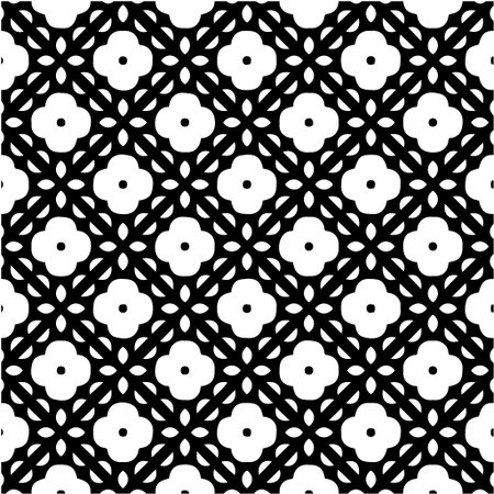 Geometric vector pattern with triangular elements. Seamless abstract ornament for wallpapers and backgrounds. Black and white colors.のイラスト素材