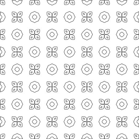 Geometric vector pattern with triangular elements. Seamless abstract ornament for wallpapers and backgrounds. Black and white colors.のイラスト素材