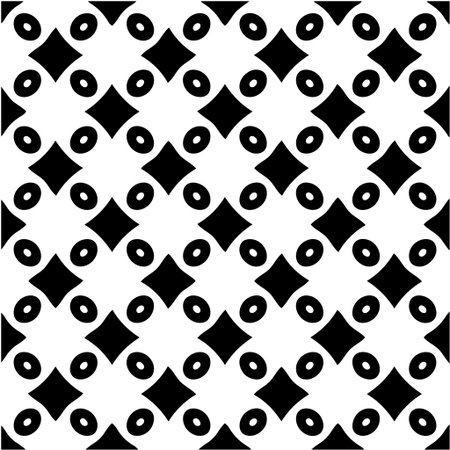 Geometric vector pattern with triangular elements. Seamless abstract ornament for wallpapers and backgrounds. Black and white colors.のイラスト素材