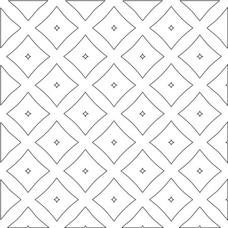 Geometric vector pattern with triangular elements. Seamless abstract ornament for wallpapers and backgrounds. Black and white colors.のイラスト素材