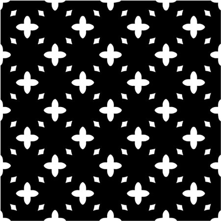 Geometric vector pattern with triangular elements. Seamless abstract ornament for wallpapers and backgrounds. Black and white colors.のイラスト素材