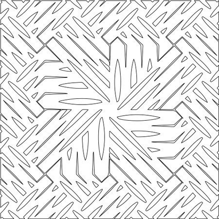 Geometric vector pattern with triangular elements. Seamless abstract ornament for wallpapers and backgrounds. Black and white colors.のイラスト素材