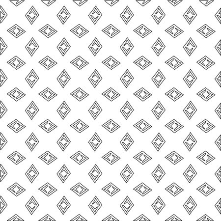 Geometric vector pattern with triangular elements. Seamless abstract ornament for wallpapers and backgrounds. Black and white colors.のイラスト素材