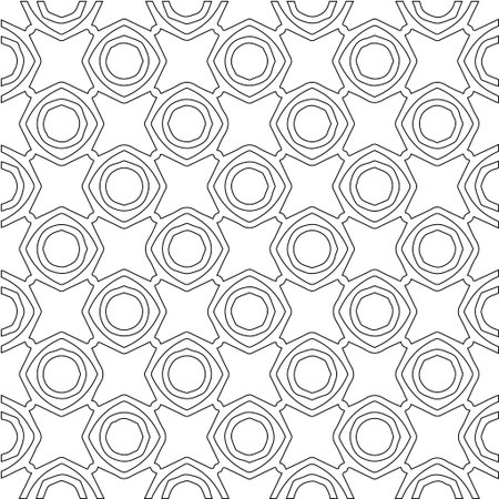 Geometric vector pattern with triangular elements. Seamless abstract ornament for wallpapers and backgrounds. Black and white colors.のイラスト素材