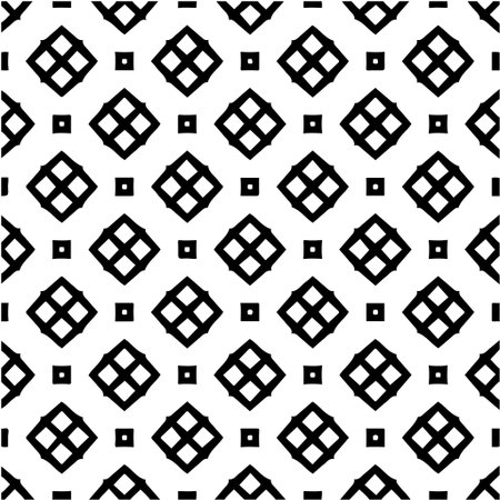Geometric vector pattern with triangular elements. Seamless abstract ornament for wallpapers and backgrounds. Black and white colors.のイラスト素材