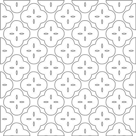 Geometric vector pattern with triangular elements. Seamless abstract ornament for wallpapers and backgrounds. Black and white colors.のイラスト素材