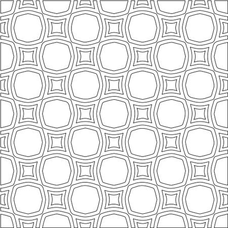 Geometric vector pattern with triangular elements. Seamless abstract ornament for wallpapers and backgrounds. Black and white colors.のイラスト素材