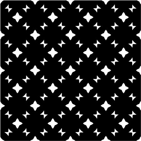 Geometric vector pattern with triangular elements. Seamless abstract ornament for wallpapers and backgrounds. Black and white colors.のイラスト素材