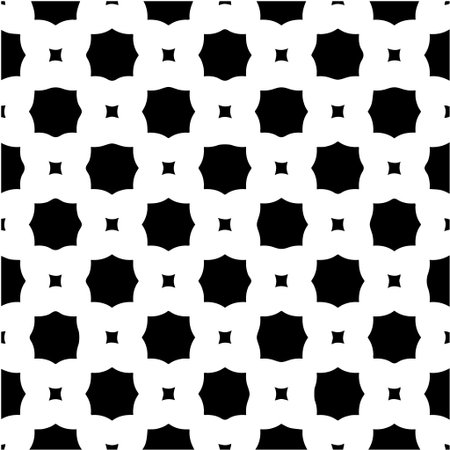 Geometric vector pattern with triangular elements. Seamless abstract ornament for wallpapers and backgrounds. Black and white colors.のイラスト素材