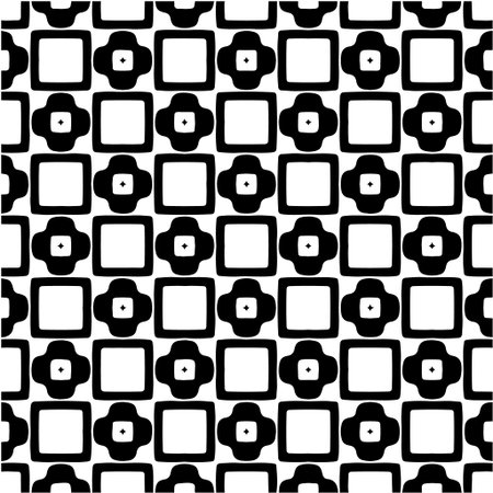 Geometric vector pattern with triangular elements. Seamless abstract ornament for wallpapers and backgrounds. Black and white colors.のイラスト素材