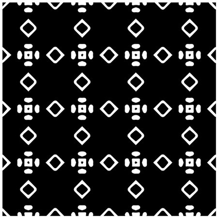 Geometric vector pattern with Black and white colors. Seamless abstract ornament for wallpapers and...