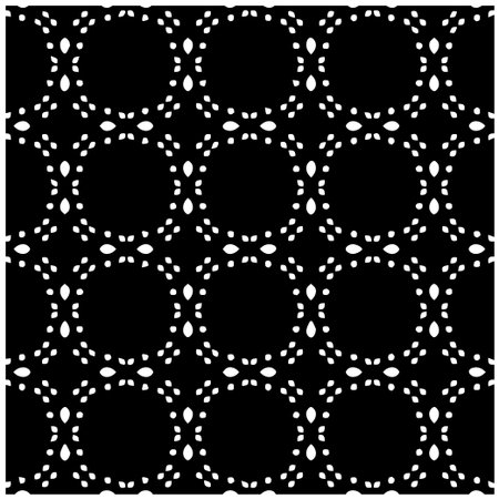 Geometric vector pattern with Black and white colors. Seamless abstract ornament for wallpapers and...