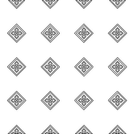 Geometric vector pattern with Black and white colors. Seamless abstract ornament for wallpapers and backgrounds.のイラスト素材