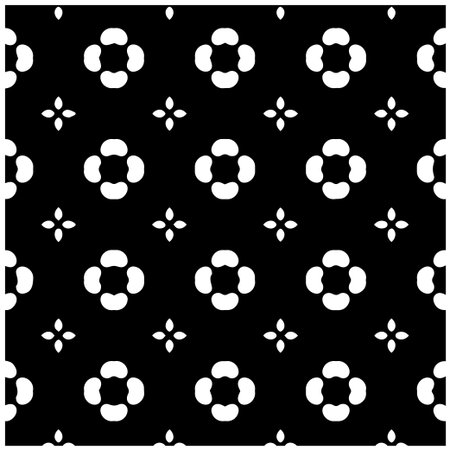 Geometric vector pattern with Black and white colors. Seamless abstract ornament for wallpapers and...