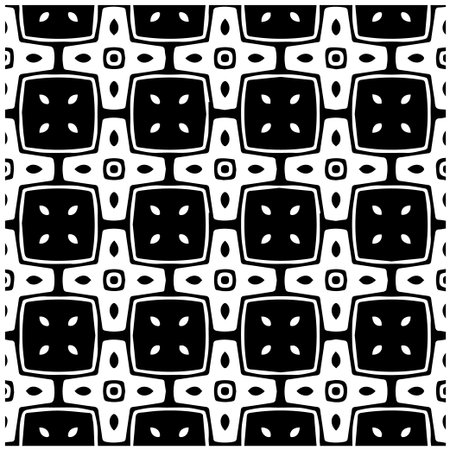 Geometric vector pattern with Black and white colors. Seamless abstract ornament for wallpapers and...