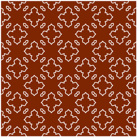 Geometric vector pattern with triangular elements. Seamless abstract ornament for wallpapers and backgrounds. red and white colors.のイラスト素材