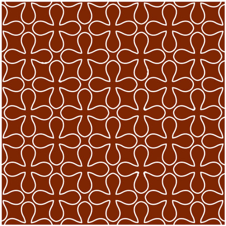 Geometric vector pattern with triangular elements. Seamless abstract ornament for wallpapers and backgrounds. red and white colors.のイラスト素材