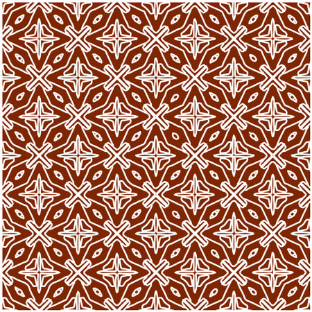 Geometric vector pattern with triangular elements. Seamless abstract ornament for wallpapers and backgrounds. red and white colors.のイラスト素材