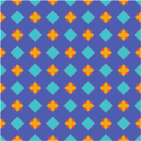 Geometric vector pattern with triangular elements. Seamless abstract ornament for wallpapers and backgrounds.のイラスト素材