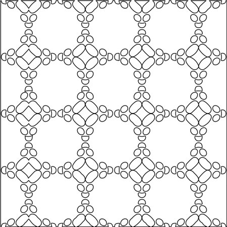 Geometric vector pattern with Black and white colors. abstract ornament for wallpapers and backgrounds.のイラスト素材