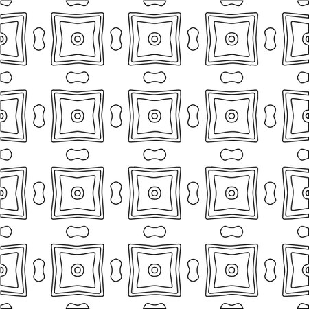 Geometric vector pattern with Black and white colors. abstract ornament for wallpapers and backgrounds.のイラスト素材