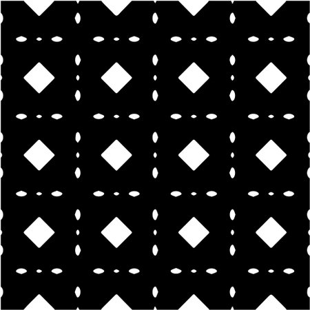 Geometric vector pattern with Black and white colors. Seamless abstract ornament for wallpapers and backgrounds.のイラスト素材
