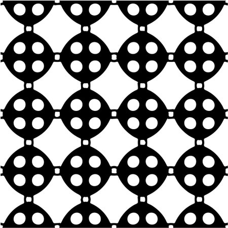 Geometric vector pattern with Black and white colors. Seamless abstract ornament for wallpapers and backgrounds.のイラスト素材