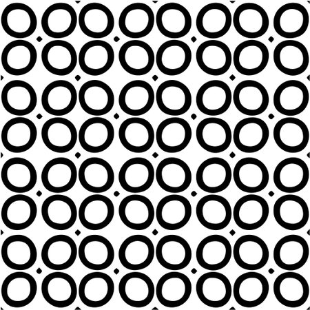 Geometric vector pattern with Black and white colors. Seamless abstract ornament for wallpapers and backgrounds.のイラスト素材