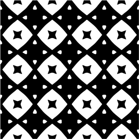 Geometric vector pattern with Black and white colors. Seamless abstract ornament for wallpapers and backgrounds.のイラスト素材