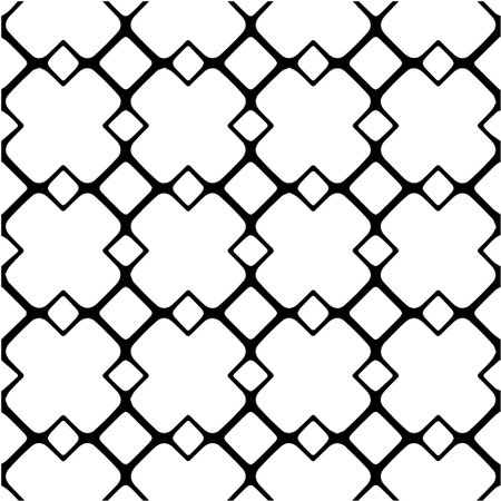 Geometric vector pattern with Black and white colors. Seamless abstract ornament for wallpapers and backgrounds.のイラスト素材