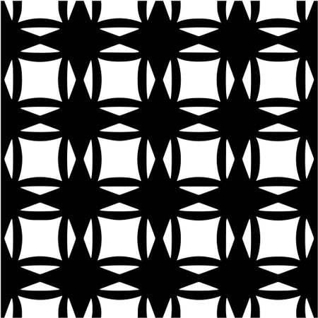 Geometric vector pattern with Black and white colors. Seamless abstract ornament for wallpapers and backgrounds.のイラスト素材