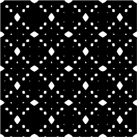 Geometric vector pattern with Black and white colors. Seamless abstract ornament for wallpapers and backgrounds.のイラスト素材