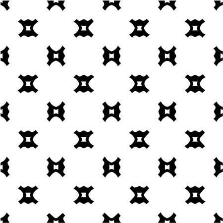 Geometric vector pattern with Black and white colors. Seamless abstract ornament for wallpapers and backgrounds.のイラスト素材