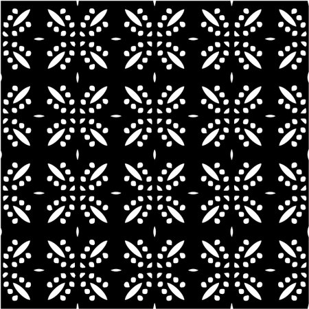 Geometric vector pattern with Black and white colors. Seamless abstract ornament for wallpapers and backgrounds.のイラスト素材