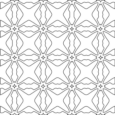 Geometric vector pattern with Black and white colors. abstract ornament for wallpapers and backgrounds.のイラスト素材