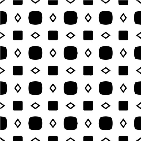 Geometric vector pattern with Black and white colors. Seamless abstract ornament for wallpapers and...