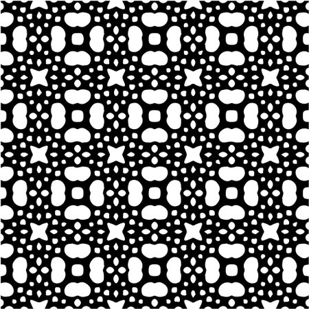 Geometric vector pattern with Black and white colors. Seamless abstract ornament for wallpapers and backgrounds.のイラスト素材