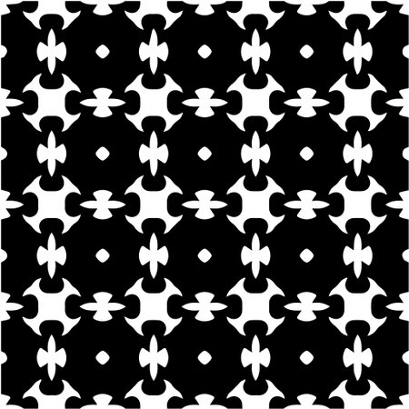 Geometric vector pattern with Black and white colors. Seamless abstract ornament for wallpapers and backgrounds.のイラスト素材