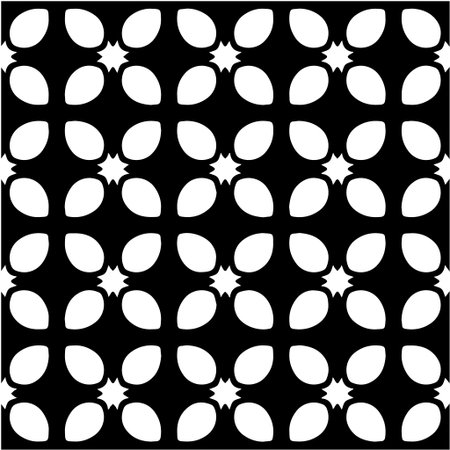 Geometric vector pattern with Black and white colors. Seamless abstract ornament for wallpapers and backgrounds.のイラスト素材