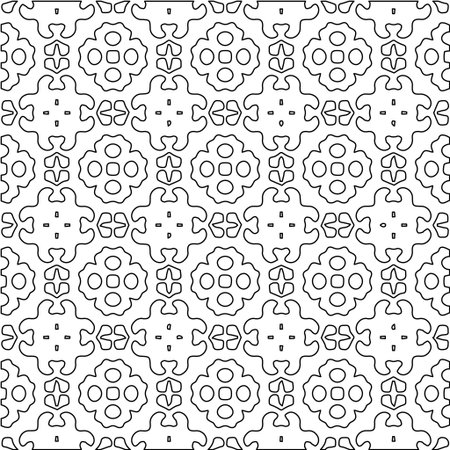 Geometric vector pattern with Black and white colors. abstract ornament for wallpapers and backgrounds.のイラスト素材