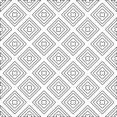 Geometric vector pattern with Black and white colors. abstract ornament for wallpapers and backgrounds.のイラスト素材