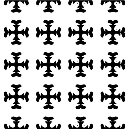 Geometric vector pattern with Black and white colors. Seamless abstract ornament for wallpapers and backgrounds.のイラスト素材