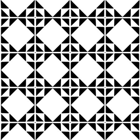 Geometric vector pattern with Black and white colors. Seamless abstract ornament for wallpapers and backgrounds.のイラスト素材