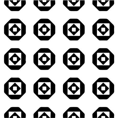 Geometric vector pattern with Black and white colors. Seamless abstract ornament for wallpapers and backgrounds.のイラスト素材