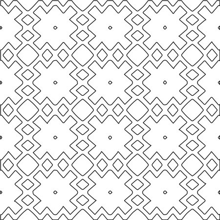 Geometric vector pattern with Black and white colors. abstract ornament for wallpapers and background.のイラスト素材