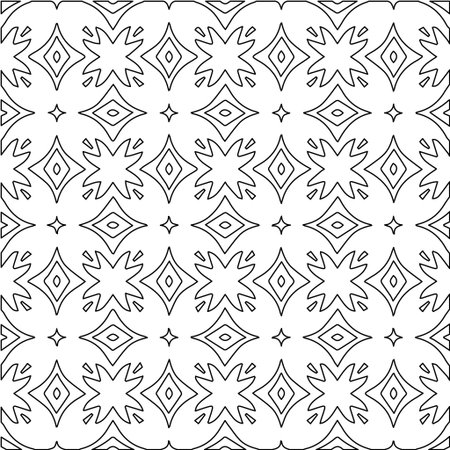Geometric vector pattern with Black and white colors. abstract ornament for wallpapers and background.のイラスト素材
