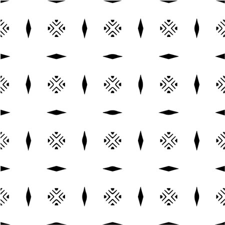 Geometric vector pattern with Black and white colors. Seamless abstract ornament for wallpapers and backgrounds.のイラスト素材